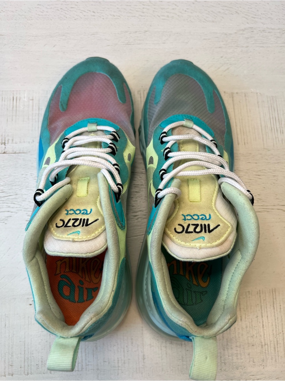 Nike Air Max React 270 Hyper Jade Sneakers - Picture 3 of 8